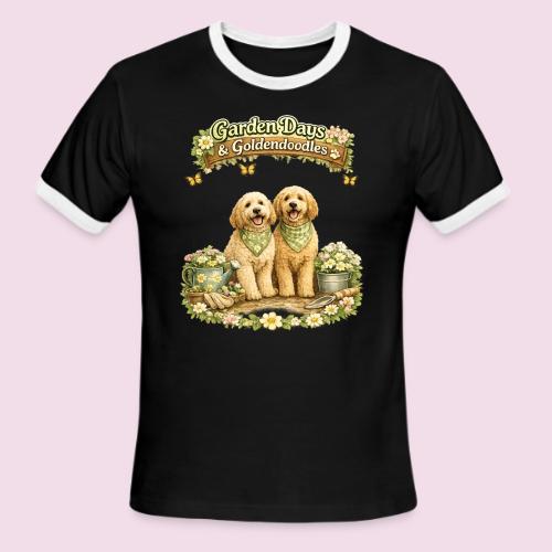 Garden Days & Goldendoodles Cozy Dog Lovers Design - Men's Ringer T-Shirt