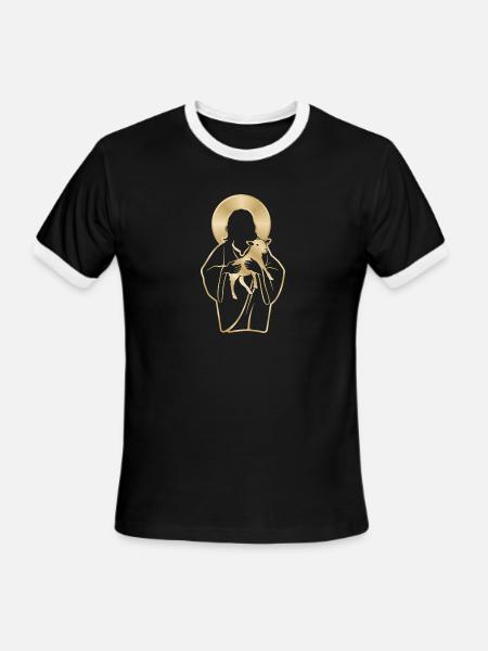Jesus Shepherd - Men's Ringer T-Shirt - black/white