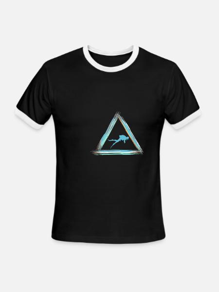 Scuba Diving - Men's Ringer T-Shirt - black/white
