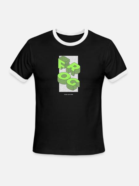 FROG - Men's Ringer T-Shirt - black/white