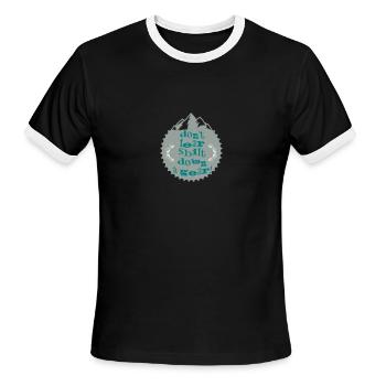 don't fear shift down gear - Men's Ringer T-Shirt - black/white - Front - Jackson (183cm)