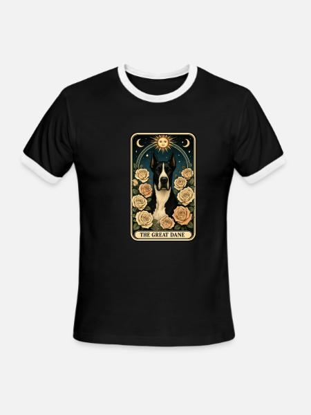 Great Dane - Men's Ringer T-Shirt - black/white