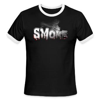 Smoke - Men's Ringer T-Shirt - black/white - Front - Jackson (183cm)