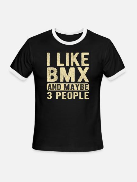 BMX Saying - Men's Ringer T-Shirt - black/white