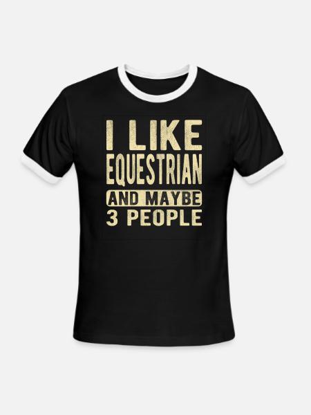 Equestrian Saying - Men's Ringer T-Shirt - black/white