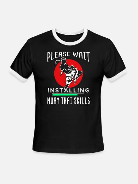 Muay Thai - Men's Ringer T-Shirt - black/white