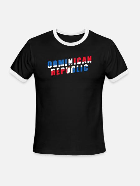 Dominican Republic - Men's Ringer T-Shirt - black/white