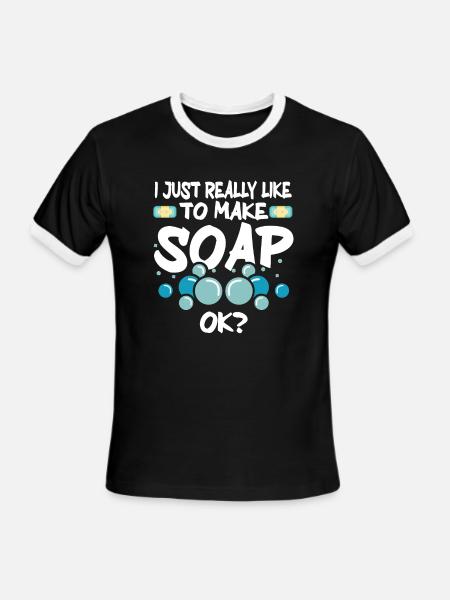 Soap Making Soap Maker - Men's Ringer T-Shirt - black/white
