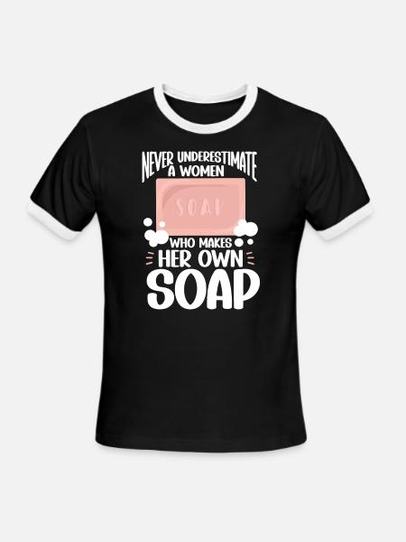 Soap Making Soap Maker - Men's Ringer T-Shirt - black/white