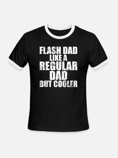 Bouldering Flash Dad Boulderer - Men's Ringer T-Shirt - black/white