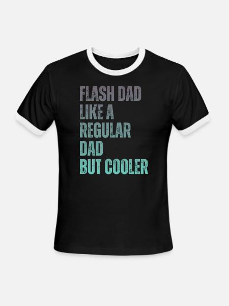 Bouldering Flash Dad Boulderer - Men's Ringer T-Shirt - black/white