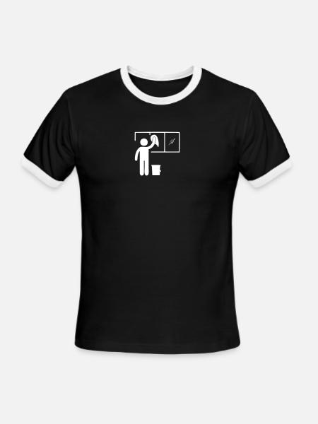 A Window Cleaner - Men's Ringer T-Shirt - black/white