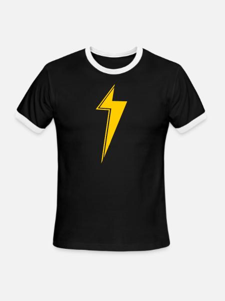 Ms Marvel Symbol - Men's Ringer T-Shirt - black/white