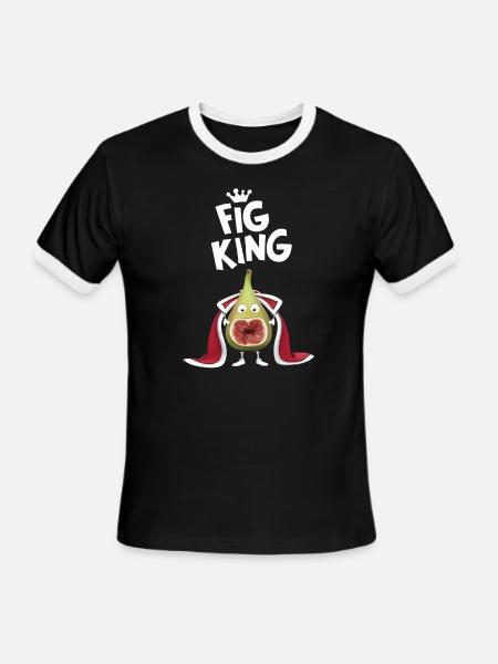 Fig King - Men's Ringer T-Shirt - black/white