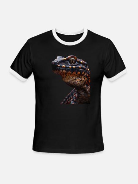 Salamander - Men's Ringer T-Shirt - black/white