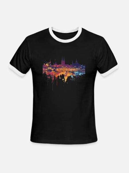 Bordeaux - Men's Ringer T-Shirt - black/white