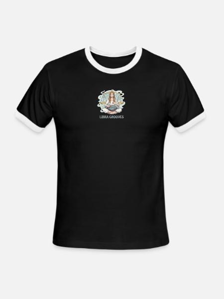 Libra Pan - Men's Ringer T-Shirt - black/white