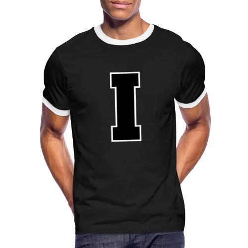 Varsity Letter I Collegiate Monogram - Men's Ringer T-Shirt