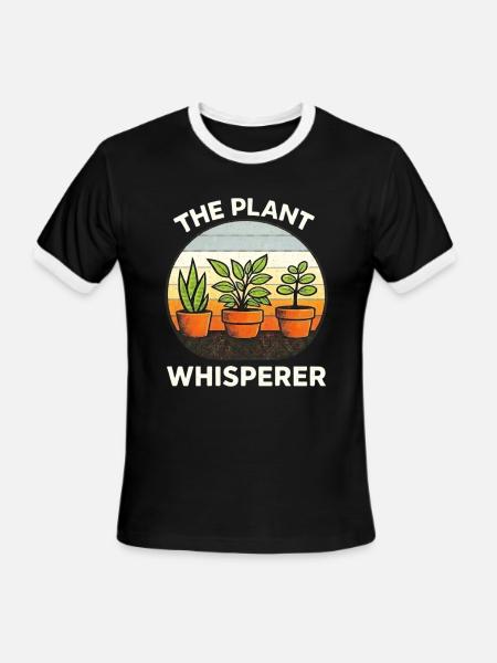 The Plant Whisperer - Men's Ringer T-Shirt - black/white