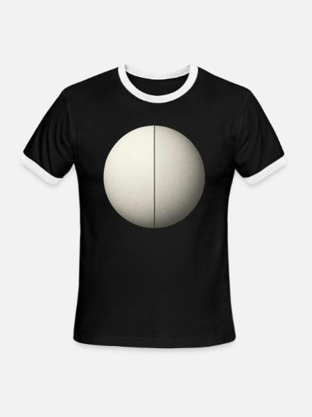 geometric circle - Men's Ringer T-Shirt - black/white