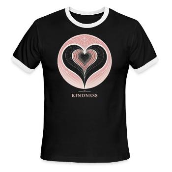Spiral of Kindness - Men's Ringer T-Shirt - black/white - Front - Jackson (183cm)