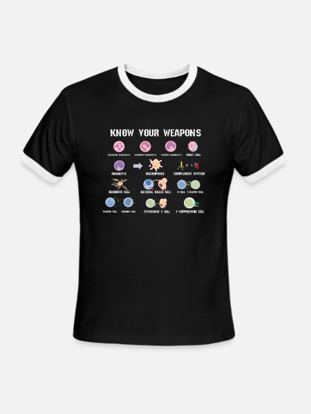 Biologist cells enzymes - Men's Ringer T-Shirt - black/white