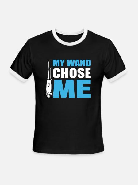 My Wand Chose Me General Internist - Men's Ringer T-Shirt - black/white