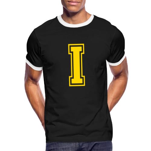 Letter I – Capital Athletic Alphabet Monogram - Men's Ringer T-Shirt