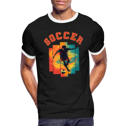 Soccer Heartbeat - Men's Ringer T-Shirt