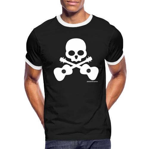 Skull & Cross Uke - White - Men's Ringer T-Shirt