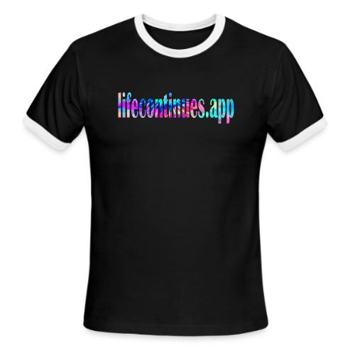 Lifecontinues.app1 - Men's Ringer T-Shirt