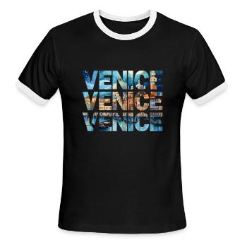 VENICE TSHIRT 01 - Men's Ringer T-Shirt - black/white - Front - Jackson (183cm)