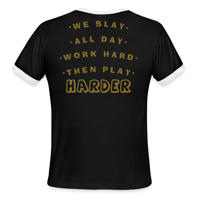 We Slay All Day Shiny Shirt Metallic Silver & Gold