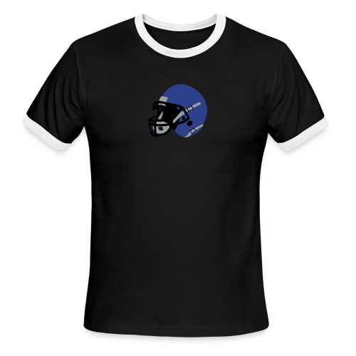 Custom 3 Color Football Helmet - Men's Ringer T-Shirt