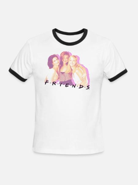 Friends Monica, Rachel, Phoebe - Men's Ringer T-Shirt - white/black