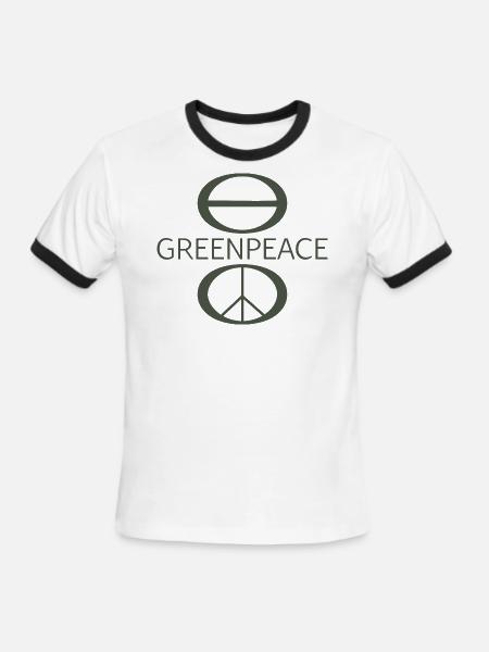 Greenpeace - Men's Ringer T-Shirt - white/black