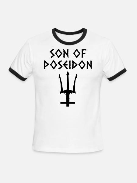 son of poseidon - Men's Ringer T-Shirt - white/black