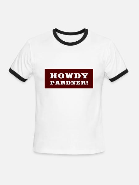 Howdy Pardner, Good Boah, Arthur, Muneh - Men's Ringer T-Shirt - white/black