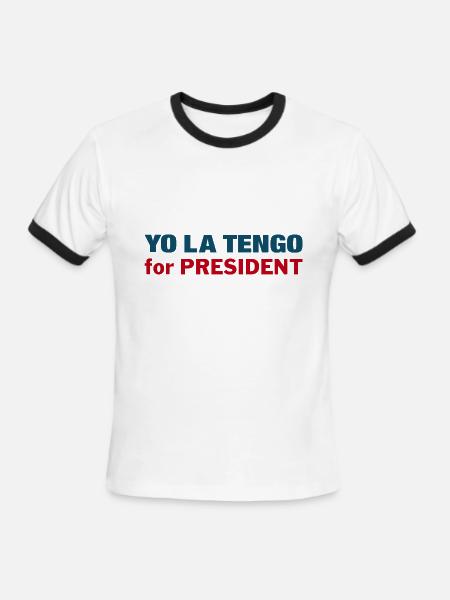 Yo La Tengo for President - Men's Ringer T-Shirt - white/black