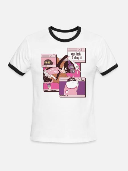 Minions Poppy Prescott And Renfield - Men's Ringer T-Shirt - white/black
