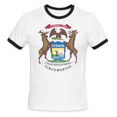 flag of michigan copy copy - Men's Ringer T-Shirt