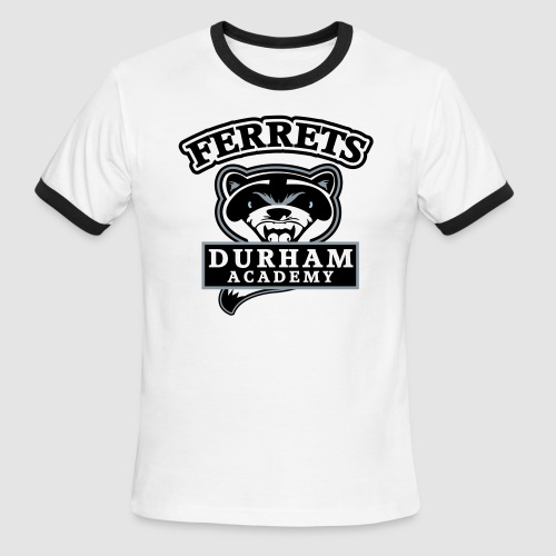 durham academy ferrets logo black - Men's Ringer T-Shirt