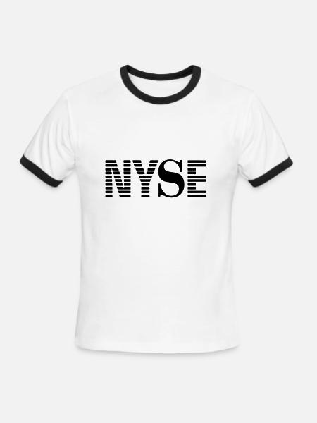 Nyse 1 - Men's Ringer T-Shirt - white/black