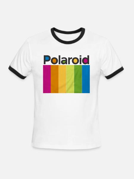 Polaroid Spectrum - Men's Ringer T-Shirt - white/black