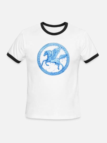 Pegasus - Men's Ringer T-Shirt - white/black