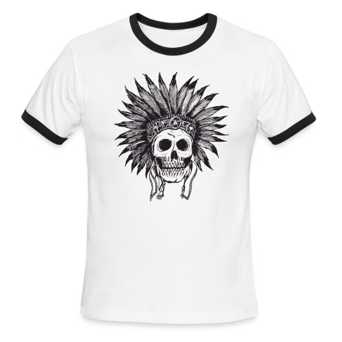 Indian Skull - Men's Ringer T-Shirt