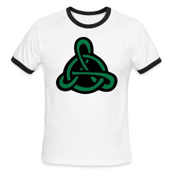 trinity celtic symbol - Men's Ringer T-Shirt - white/black - Front - Jackson (183cm)