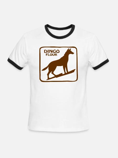 Dingo Flour - Men's Ringer T-Shirt - white/black