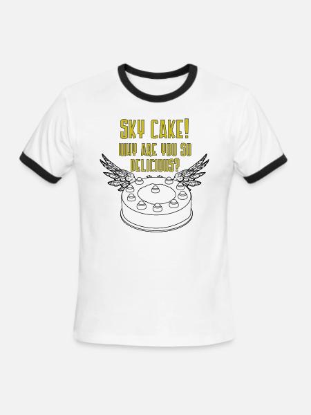Sky Cake - Men's Ringer T-Shirt - white/black