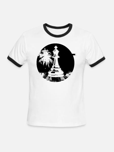 Chess Piece - Men's Ringer T-Shirt - white/black
